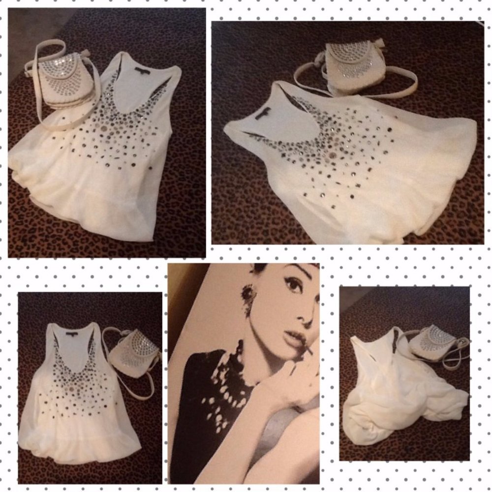 SEXY VINTAGE URBAN CHIC TOP! CHOOSE JOY!